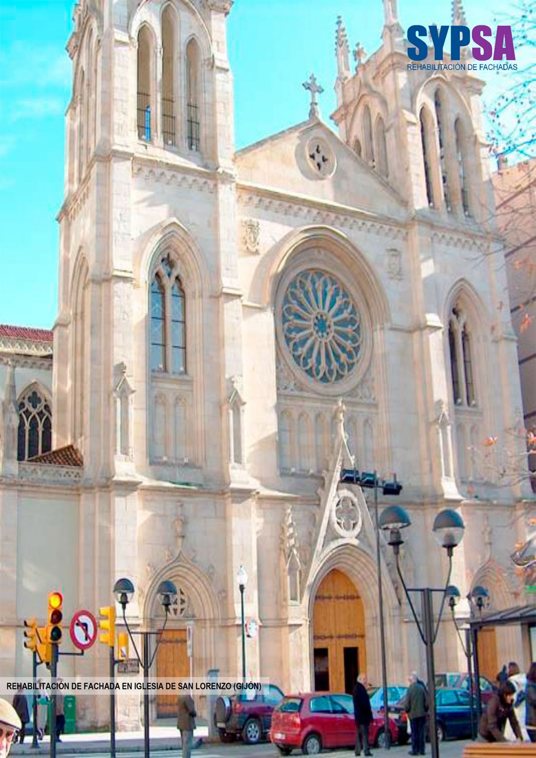 Rehabilitación de la fachada en Iglesia de San Lorenzo (Gijón)  -Después