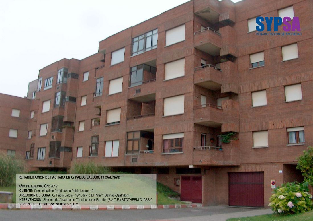 Rehabilitación de fachada en C/ pablo Laloux, 19 (Salinas)   Antes
