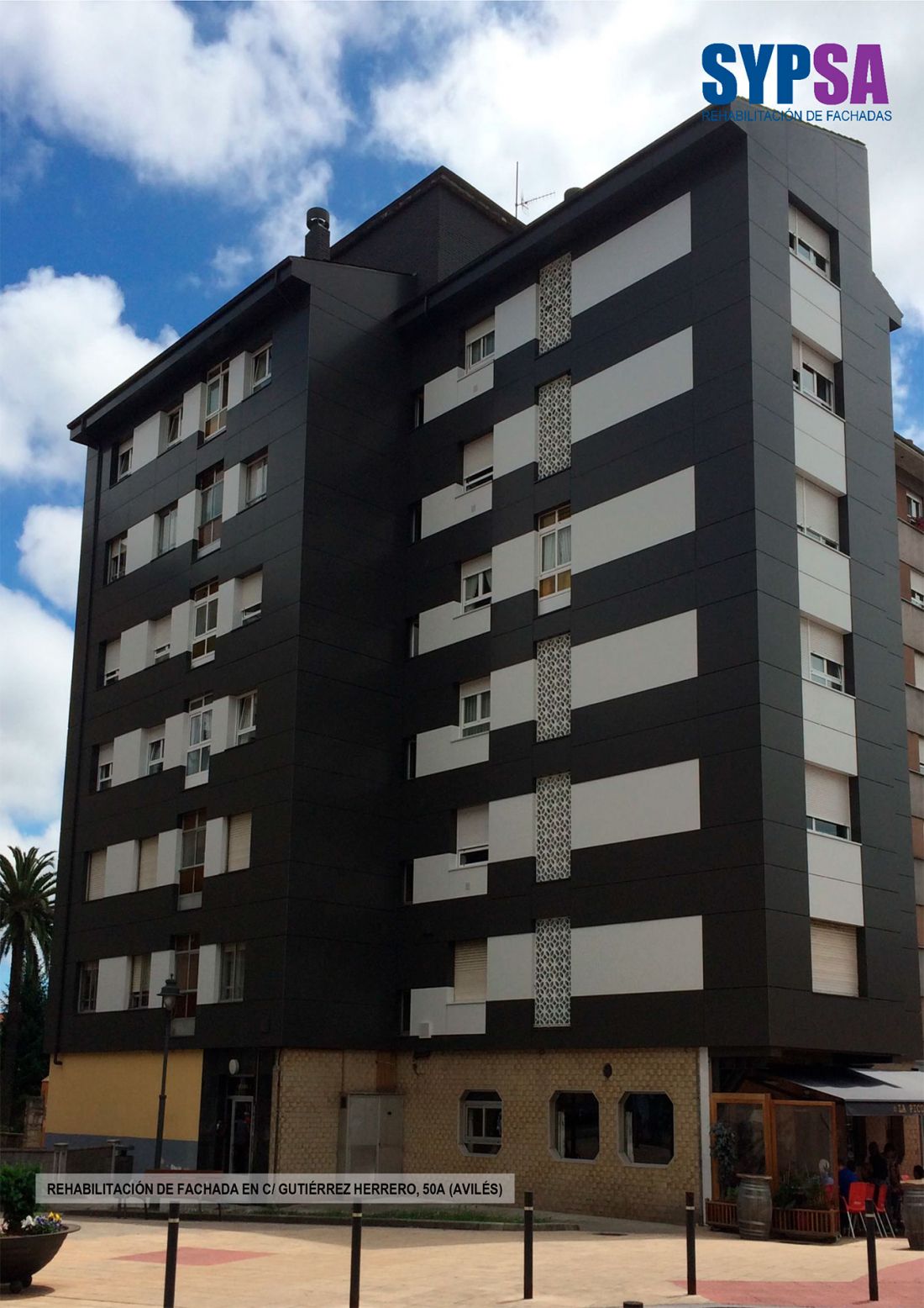 Rehabilitación de fachada en C/Gutiérrez Herrero, 50A (Avilés)   Después